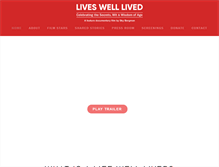 Tablet Screenshot of lives-well-lived.com